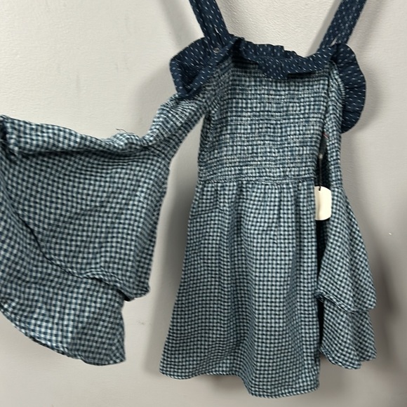 Tularosa Nicki Dress in Sea Off Shoulder Cotton Cottage look dress size small - Picture 6 of 12